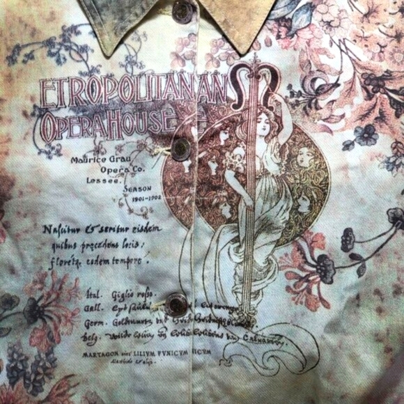 Impulse California Women's Jacket Size L Etropolian Operahouse All Over Print - Picture 3 of 6
